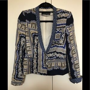 Zara patterned silk jacket